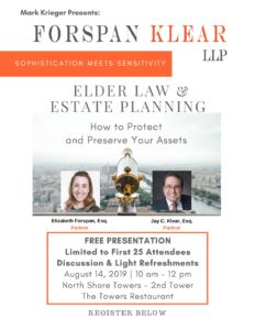 Elder Law & Estate Planning Seminar - North Shore Towers @ North Shore Towers, Second Tower, Towers Restaurant