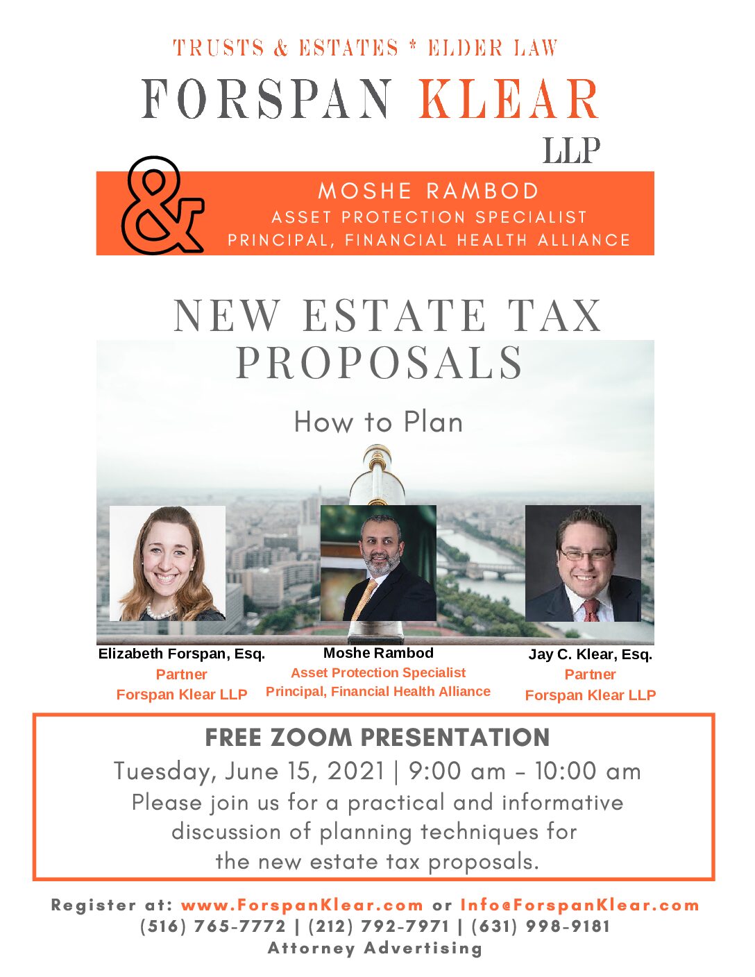 You are currently viewing Forspan Klear LLP & Moshe Rambod – Free Zoom Presentation